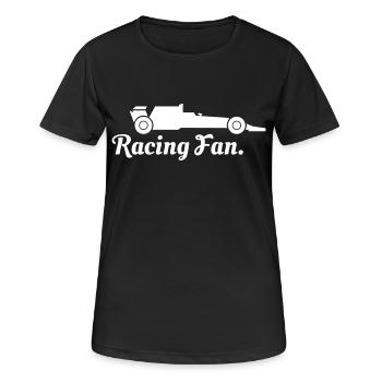 Fan de course automobile - T-shirt respirant Femme - noir - Devant - AI Model Female 172 light (172cm)