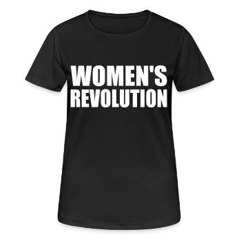 Womens revolution - Frauen T-Shirt atmungsaktiv - Schwarz - Vorne - AI Model Female 172 light (172cm)