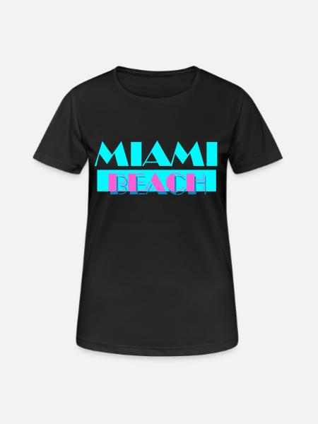 Miami Beach - Women's Breathable T-Shirt - black