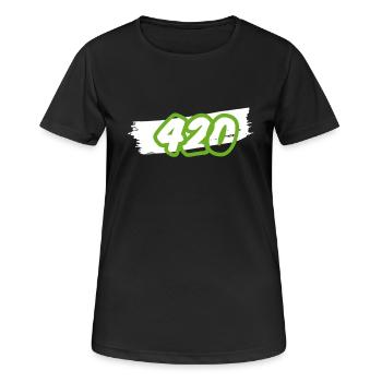 420 Dicton sur la légalisation du cannabis - T-shirt respirant Femme - noir - Devant - AI Model Female 172 light (172cm)