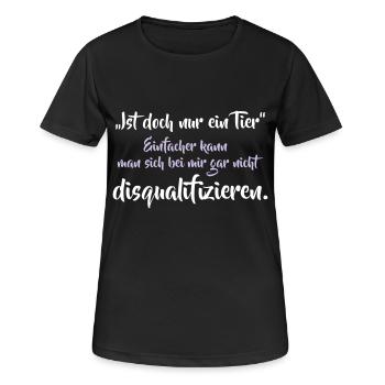 Ist doch nur ein Tier... - Frauen T-Shirt atmungsaktiv - Schwarz - Vorne - AI Model Female 172 light (172cm)