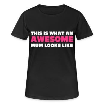 Mum - Women's Breathable T-Shirt - black - Front - AI Model Female 172 light (172cm)
