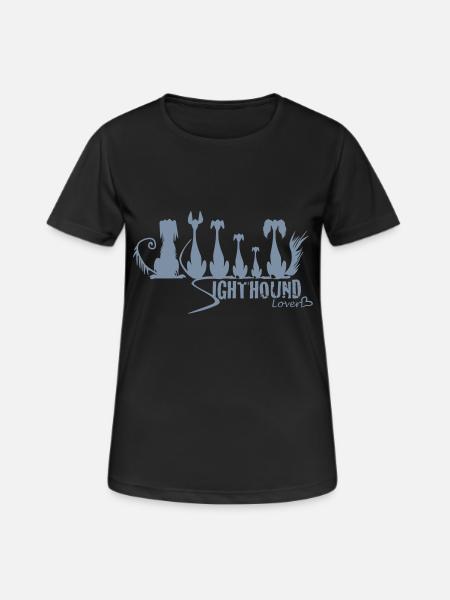 sighthound_lover - Frauen T-Shirt atmungsaktiv - Schwarz