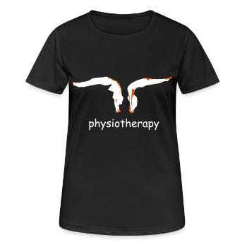 physiotherapy body move - Women's Breathable T-Shirt - black - Front - AI Model Female 172 light (172cm)