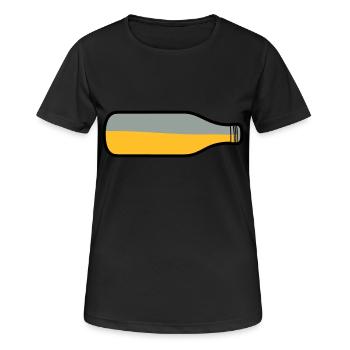 Lying beer bottle - Women's Breathable T-Shirt - black - Front - AI Model Female 172 light (172cm)