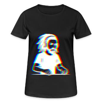 EDM - DJ - Glitch Rave Style - T-shirt respirant Femme - noir - Devant - AI Model Female 172 light (172cm)