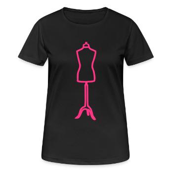 dress form - Women's Breathable T-Shirt - black - Front - AI Model Female 172 light (172cm)
