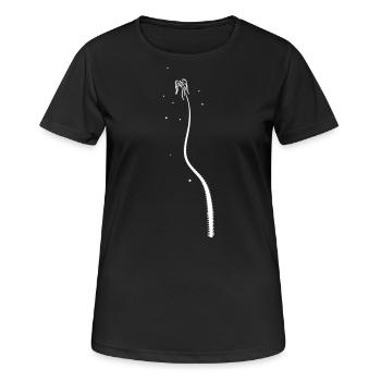 Lange Pflanze - Frauen T-Shirt atmungsaktiv - Schwarz - Vorne - AI Model Female 172 light (172cm)