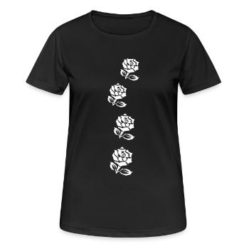 Rosenranke - T-shirt respirant Femme - noir - Devant - AI Model Female 172 light (172cm)