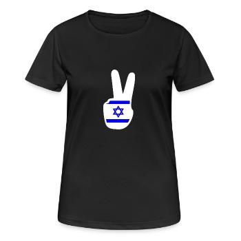 Israel - T-shirt respirant Femme - noir - Devant - AI Model Female 172 light (172cm)