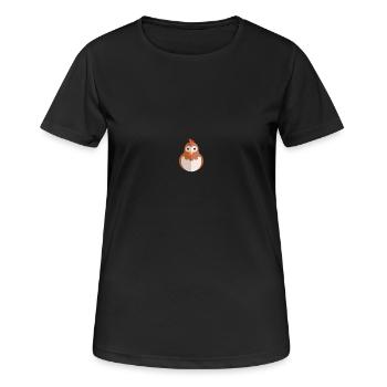 poule - T-shirt respirant Femme - noir - Devant - AI Model Female 172 light (172cm)