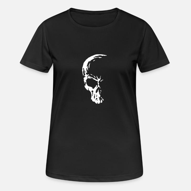 skull - Women's Breathable T-Shirt - black