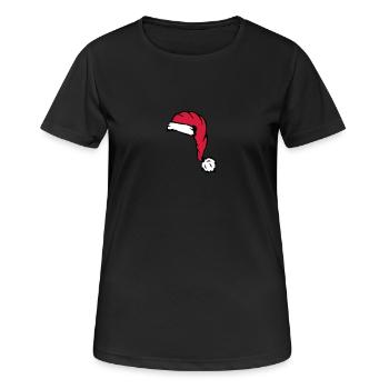 Nicholas Santa Hat - Women's Breathable T-Shirt - black - Front - AI Model Female 172 light (172cm)