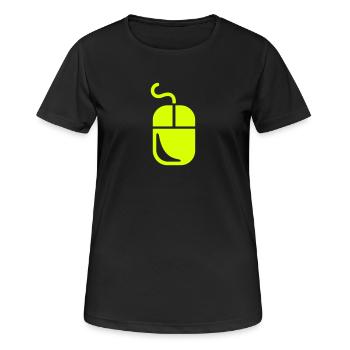 Ordinateur - T-shirt respirant Femme - noir - Devant - AI Model Female 172 light (172cm)