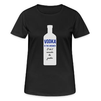 Vodka is the Answer - Frauen T-Shirt atmungsaktiv - Schwarz - Vorne - AI Model Female 172 light (172cm)