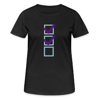 Haken - Frauen T-Shirt atmungsaktiv - Schwarz - Vorne - AI Model Female 172 light (172cm)