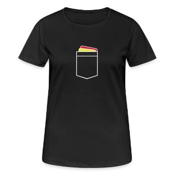 Arbitre - T-shirt respirant Femme - noir - Devant - AI Model Female 172 light (172cm)