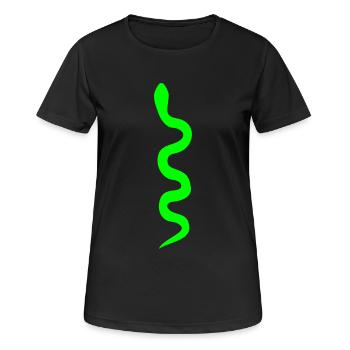 Schlange | Snake 03 - Frauen T-Shirt atmungsaktiv - Schwarz - Vorne - AI Model Female 172 light (172cm)