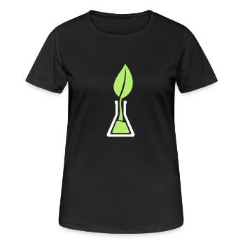 Tubes à essai - T-shirt respirant Femme - noir - Devant - AI Model Female 172 light (172cm)
