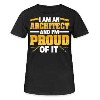 Architecte - T-shirt respirant Femme - noir - Devant - AI Model Female 172 light (172cm)