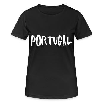 Portugal - T-shirt respirant Femme - noir - Devant - AI Model Female 172 light (172cm)