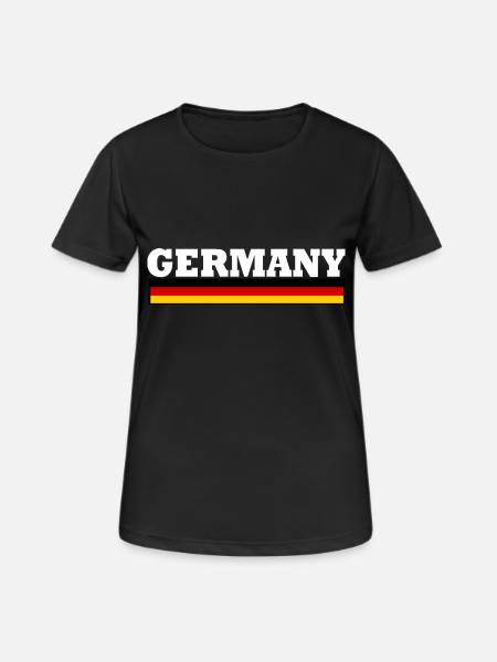 Germany flagge - Frauen T-Shirt atmungsaktiv - Schwarz