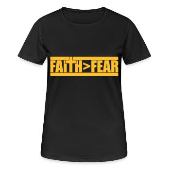 Cross God Faith - Women's Breathable T-Shirt - black - Front - AI Model Female 172 light (172cm)