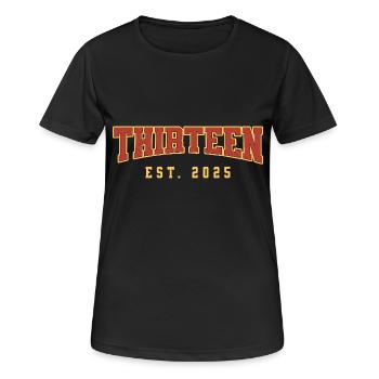 Dreizehn Est. 2025 PNG 13. Geburtstagsfeier - Frauen T-Shirt atmungsaktiv - Schwarz - Vorne - AI Model Female 172 light (172cm)