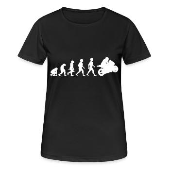 Evolution Superbikes Moto Biker course - T-shirt respirant Femme - noir - Devant - AI Model Female 172 light (172cm)