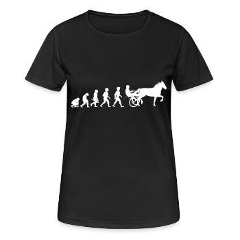 Evolution trot racing chevaux de course de chevaux - T-shirt respirant Femme - noir - Devant - AI Model Female 172 light (172cm)