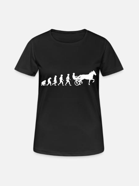 Evolution trot racing horse racing horses - Women's Breathable T-Shirt - black