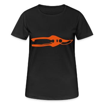 garden tools gardening secateur - Women's Breathable T-Shirt - black - Front - AI Model Female 172 light (172cm)
