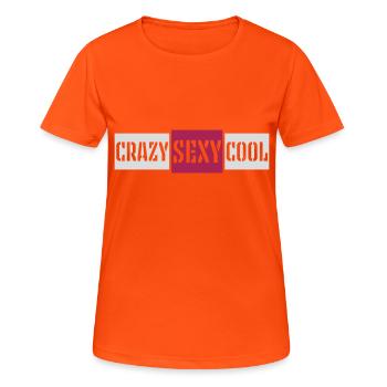 crazy sexy cool design - Women's Breathable T-Shirt - neon orange - Front - AI Model Female 172 dark (172cm)