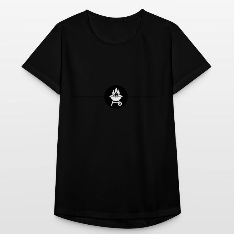 Symbole du gril Ligne de grillades T-shirt respirant Femme