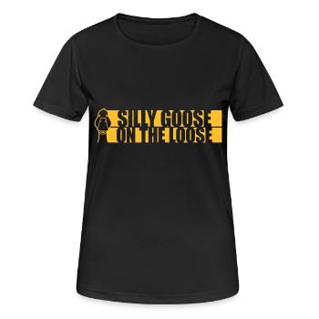 goose on the loose - Women's Breathable T-Shirt - black - Front - AI Model Female 172 light (172cm)