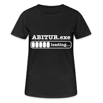 Abitur .exe loading Spruch Abi Abiturient Schule - Frauen T-Shirt atmungsaktiv - Schwarz - Vorne - AI Model Female 172 light (172cm)