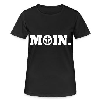 Moin - T-shirt respirant Femme - noir - Devant - AI Model Female 172 light (172cm)