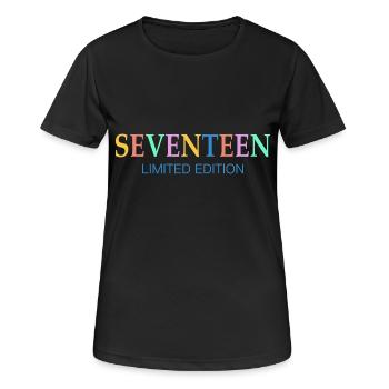 17. Geburtstag Geschenk Siebzehn Retro - Frauen T-Shirt atmungsaktiv - Schwarz - Vorne - AI Model Female 172 light (172cm)