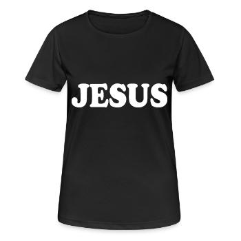 Jesus - T-shirt respirant Femme - noir - Devant - AI Model Female 172 light (172cm)