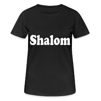 Shalom - T-shirt respirant Femme - noir - Devant - AI Model Female 172 light (172cm)