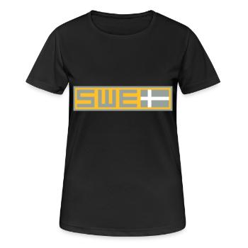 Drapeau tactique de la Suède - T-shirt respirant Femme - noir - Devant - AI Model Female 172 light (172cm)