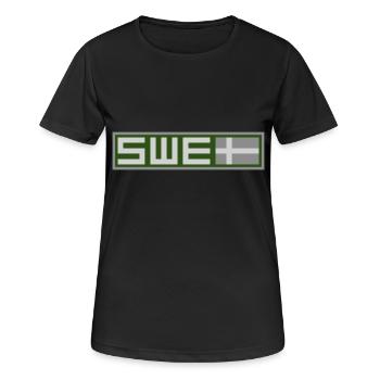 Drapeau tactique de la Suède - T-shirt respirant Femme - noir - Devant - AI Model Female 172 light (172cm)