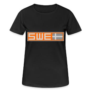 Drapeau tactique de la Suède - T-shirt respirant Femme - noir - Devant - AI Model Female 172 light (172cm)
