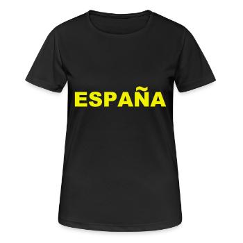 España - Espagne - Espagne - T-shirt respirant Femme - noir - Devant - AI Model Female 172 light (172cm)