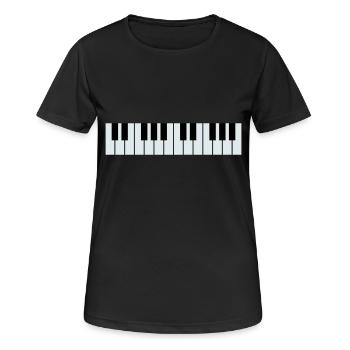 Piano - T-shirt respirant Femme - noir - Devant - AI Model Female 172 light (172cm)