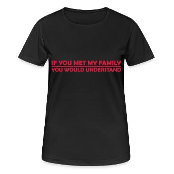 vous comprendriez citation - T-shirt respirant Femme - noir - Devant - AI Model Female 172 light (172cm)