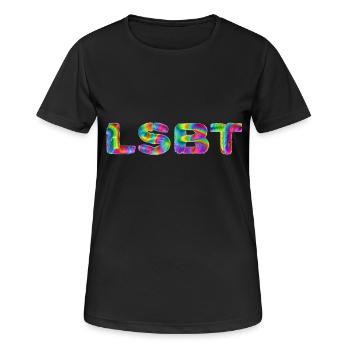 LGBT - T-shirt respirant Femme - noir - Devant - AI Model Female 172 light (172cm)