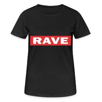 Rave - T-shirt respirant Femme - noir - Devant - AI Model Female 172 light (172cm)