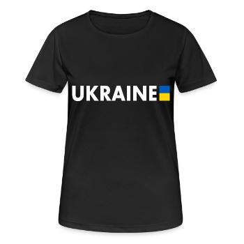 Ukraine - T-shirt respirant Femme - noir - Devant - AI Model Female 172 light (172cm)