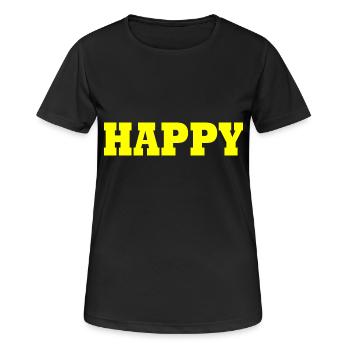 Happy - Women's Breathable T-Shirt - black - Front - AI Model Female 172 light (172cm)
